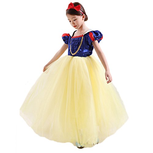 CQDY Vestido de Blancanieves, Disfraz de Princesa, Vestidos Elegantes, Disfraz de Hada, Disfraz de Cosplay, Vestido con Diadema