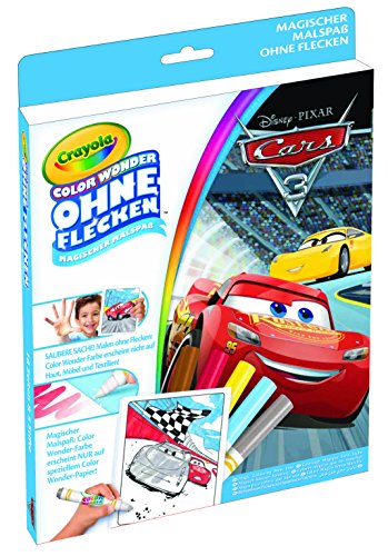 Crayola 12803.4100 Disney Pixar Color Wonder-Cars 3 Libro para colorear, multicolor