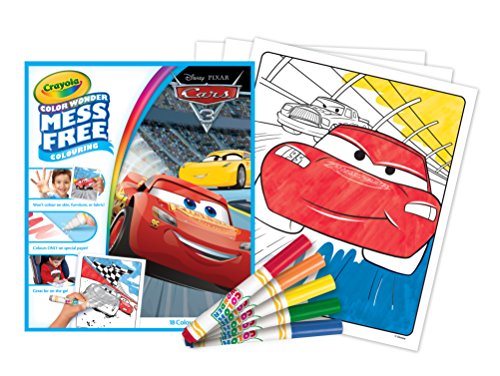 Crayola 12803.4100 Disney Pixar Color Wonder-Cars 3 Libro para colorear, multicolor