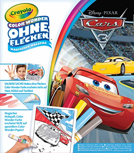 Crayola 12803.4100 Disney Pixar Color Wonder-Cars 3 Libro para colorear, multicolor