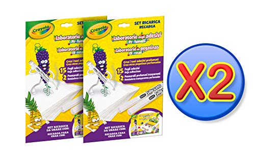 CRAYOLA - Recarga del Laboratorio de Las Pegatinas perfumelli-Set de 2 Unidades del 25-7250