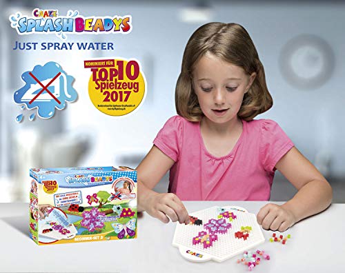 CRAZE- Cuentas Fuse Beads Splash BEADYS Juego de Manualidades para niñas con fusibles de Agua para Principiantes 15308, Multicolor , color/modelo surtido