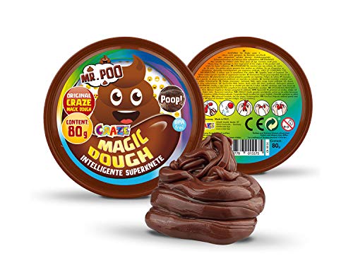 CRAZE Magic Dough Popelina Inteligente Super Clay 80 g con Efecto Purpurina marrón 15575