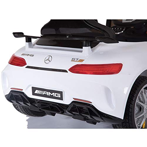 crooza Mercedes-Benz GT-R GTR SoftStart - Coche infantil eléctrico, color blanco