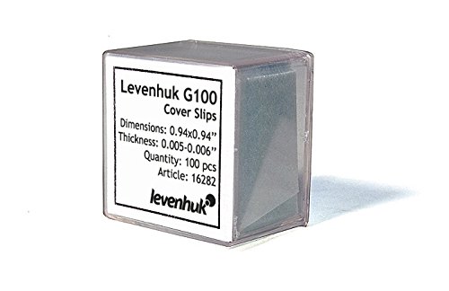 Cubreobjetos de Microscopio Levenhuk G100 para Preparar Su Propia Muestra (100 Unidades)