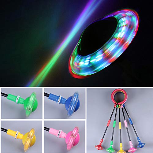 Cutito Sports Swing Bola, LED Juguete Parpadeante Colorido Anti Perdidas Tobillo Saltar Círculo, Plegable Saltador Anillo para Niños - Azul