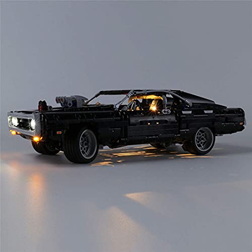 Cxcdxd Juego de iluminación LED para Dodge Charger, Compatible con el Modelo de Bloques de construcción Lego 42111 - Sin Juego Lego