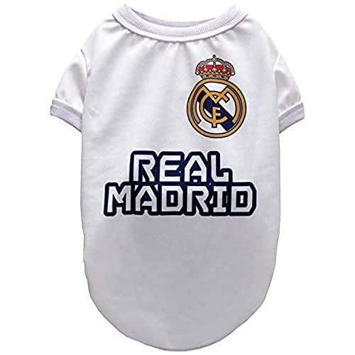 CYP BRANDS Real Madrid SH-01S-RM Camiseta para Perro, Talla S (PT-95-PG)