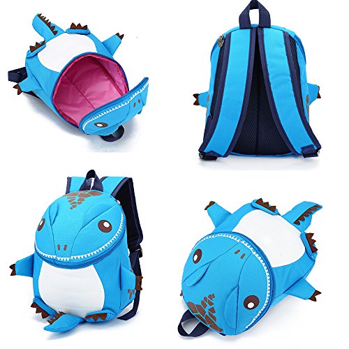 DafenQ Mochila Infantil 3D Dinosaurio Guardería Bolsas PequeñA Bebé Primaria Bolsa para Niños (Verde)