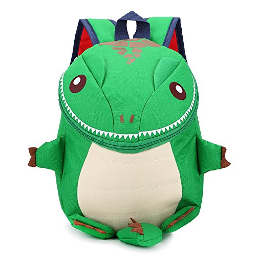 DafenQ Mochila Infantil 3D Dinosaurio Guardería Bolsas PequeñA Bebé Primaria Bolsa para Niños (Verde)