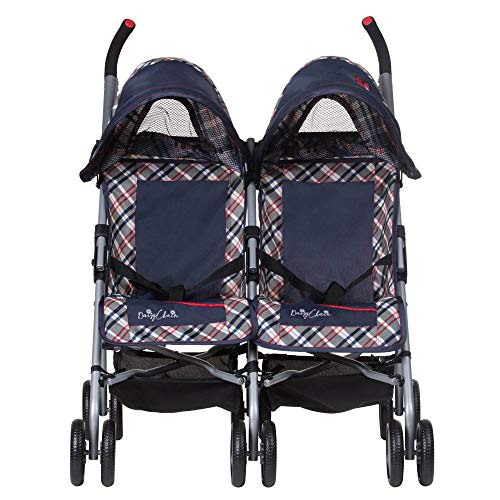 Daisy Chain Silla de Paseo gemelar para muñecos Zipp MAX - Recomendado para niños de 4 a 9 años. (Classic Check)