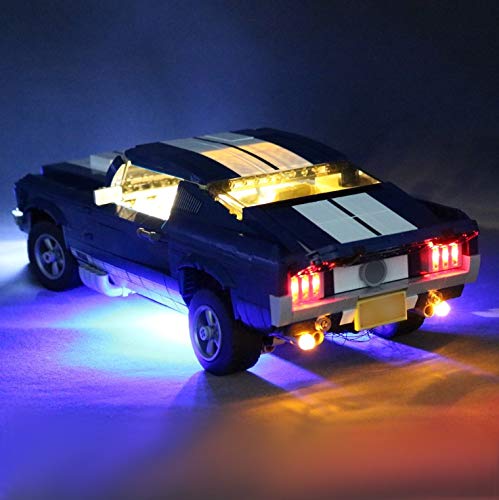 Daniko Juego de luces LED compatibles con Lego Ford Mustang modelo 10265 (modelo no incluido).