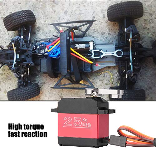 DAUERHAFT Micro servomotor de Alto par, para Piezas de Robots RC, para Amantes de RC(DSSERVO DS3225 25Kg Torque)