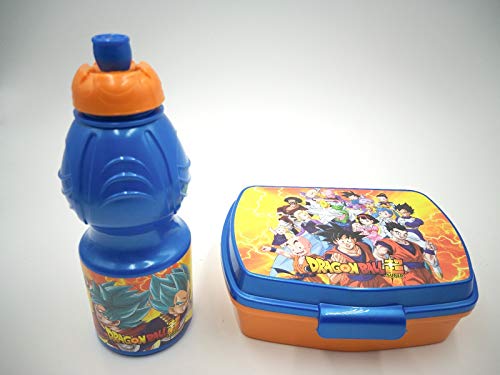 DBZ DRAGON BALL Z SON GOKU niños bebés almuerzo cena caja comida escolar y botella de refrescos