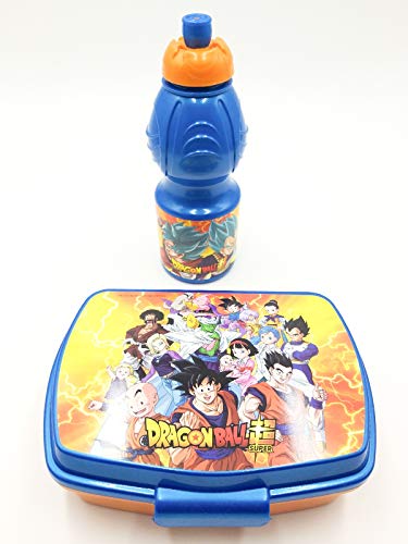 DBZ DRAGON BALL Z SON GOKU niños bebés almuerzo cena caja comida escolar y botella de refrescos