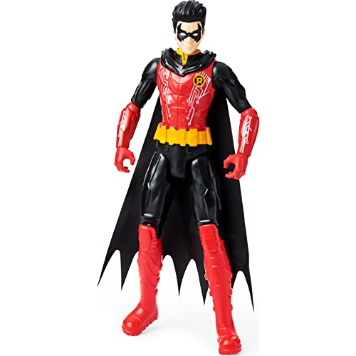 dc comics 30cm Actionfigur-Bat-Tech Batman, Figura de acción de Robin (Traje Rojo/Negro) de 30,5 cm, Juguetes para niños a Partir de 3 años, Color no aplicable. (Spin Master 6062923)