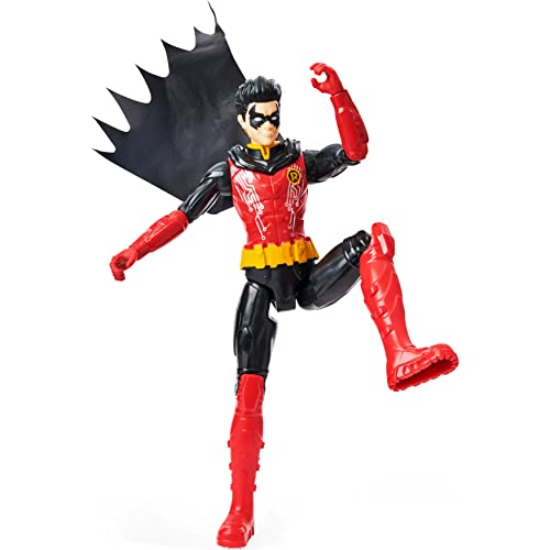 dc comics 30cm Actionfigur-Bat-Tech Batman, Figura de acción de Robin (Traje Rojo/Negro) de 30,5 cm, Juguetes para niños a Partir de 3 años, Color no aplicable. (Spin Master 6062923)