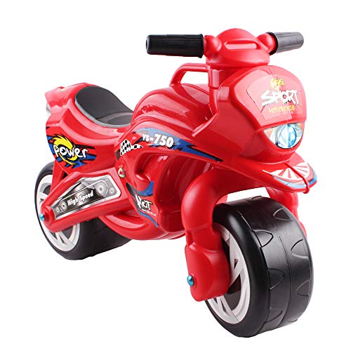 deAO Ride On Balance - Motocicleta para niños con diseño Divertido