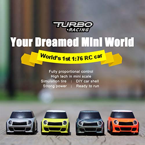 deguojilvxingshe Coche teledirigido Turbo Racing 1:76 ultra pequeño con mando a distancia P31, Micro RC Car Desktop Mini RC Car para divertirse en familia