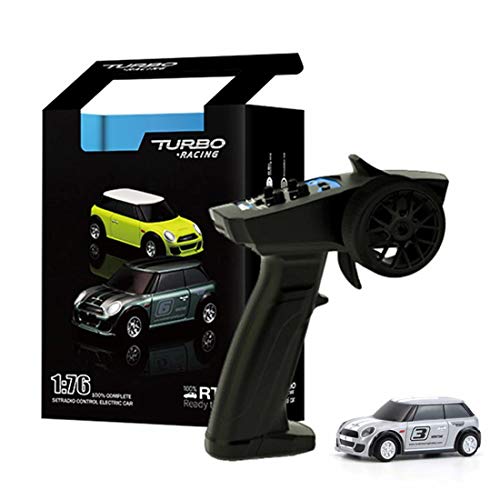 deguojilvxingshe Coche teledirigido Turbo Racing 1:76 ultra pequeño con mando a distancia P31, Micro RC Car Desktop Mini RC Car para divertirse en familia