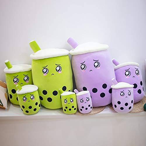 Dehcye 25-70cm Tea Cup Plush Toys Bubble Tea Stuffed Pillow Popping Food Straws Soft Kawaii Room Decor Birthday Gifts For Boys Girls 25CM Lightgreen