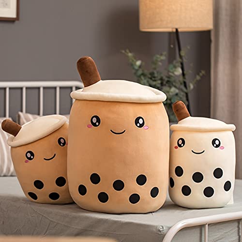 Dehcye 25-70cm Tea Cup Plush Toys Bubble Tea Stuffed Pillow Popping Food Straws Soft Kawaii Room Decor Birthday Gifts For Boys Girls 25CM Lightgreen