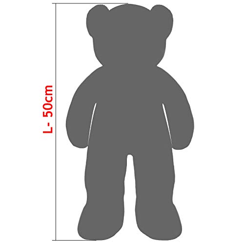 Deuba Oso de Peluche Gigante Blanco L 50 cm Osito Suave y cariñoso para niños y Adultos - Colores realistas