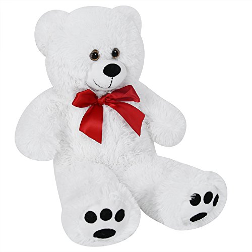 Deuba Oso de Peluche Gigante Blanco L 50 cm Osito Suave y cariñoso para niños y Adultos - Colores realistas