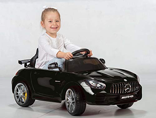 Devessport - Coche eléctrico para niños con Mando de Control Remoto - Mercedes GTR Rojo - Coche teledirigido con batería - Ideal para niños de 3 a 8 años (máximo 30 Kg) - Medidas: 102 x 62 x 53 Cm