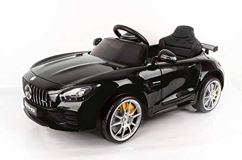 Devessport - Coche eléctrico para niños con Mando de Control Remoto - Mercedes GTR Rojo - Coche teledirigido con batería - Ideal para niños de 3 a 8 años (máximo 30 Kg) - Medidas: 102 x 62 x 53 Cm