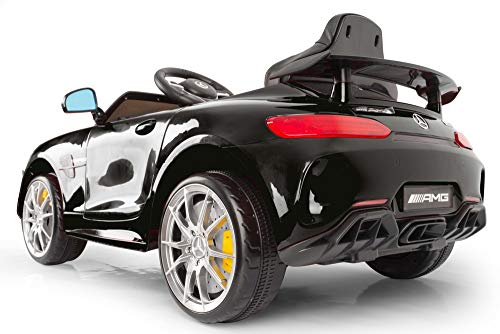 Devessport - Coche eléctrico para niños con Mando de Control Remoto - Mercedes GTR Rojo - Coche teledirigido con batería - Ideal para niños de 3 a 8 años (máximo 30 Kg) - Medidas: 102 x 62 x 53 Cm