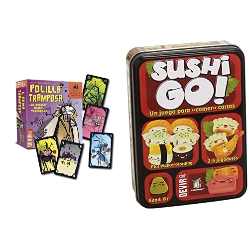 Devir Juego Polilla Tramposa (Bgpoli) + Sushi Go Juego De Mesa, Multicolor, Miscelanea (Bgsushi)