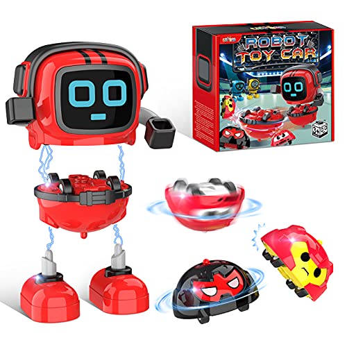 DEVRNEZ Juguetes Niños 3-8 Años,Coches de Juguetes Juegos para Niños de 3-8 Años Juguetes para Niños de 3-8 Años Regalo Navidad Niño Coches Hot Wheels Regalos para Niños Robot Educativo La Noche Buena