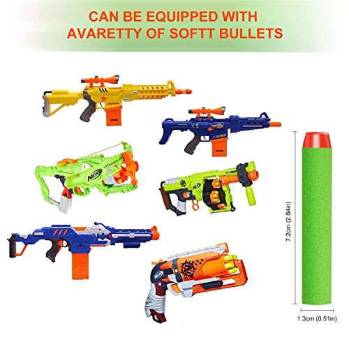 DEWEL Dardos Nerf 200pcs 7.2cm Espuma Suave Dardos Recarga Bala Blasters para Nerf N-Strike Elite Serie Niños Juguete Pistola