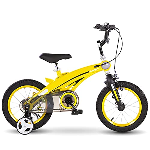 DHMKL 12/14/16 Pulgadas Bici Infantiles,Bicicleta MontañA NiñOs/con Ruedas Auxiliares/DireccióN con LíMite 120°/Timbre Coche Inteligente/Asa Asiento Ajustable/Apta NiñOs 2 A 8 AñOs