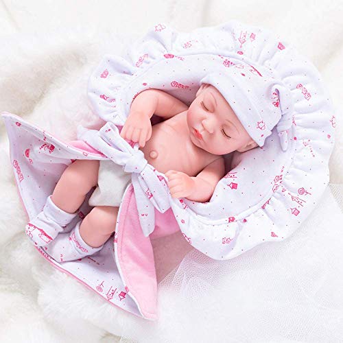 DHWWXDL Muñecas Reborn Muñeca Reborn Muñeca de Aspecto Realista Despierta Suave Silicona Cuerpo Completo Vinilo Muñeca Realista para niños pequeños