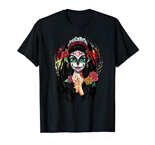 Día de los Muertos La Catrina Day of the Dead Sugar Skull Camiseta