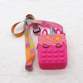 DIANZI Bolsa para reventar, bolsa para reventar, bolsa de poppet, color arcoíris, estilo animal, máquina de deslizamiento abierta, bolsa de burbujas, bolsa de juguete, bolsa de unicornio