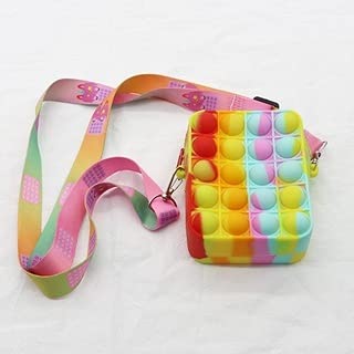 DIANZI Bolsa para reventar, bolsa para reventar, bolsa de poppet, color arcoíris, estilo animal, máquina de deslizamiento abierta, bolsa de burbujas, bolsa de juguete, bolsa de unicornio