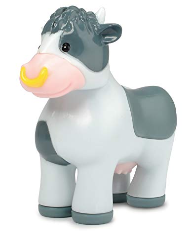 Dickie Toys Happy Series - Tractor de Juguete Happy Fendt con Remolque de Animales y Figura de Vaca, para Niños a partir de 1 Año - 30 cm