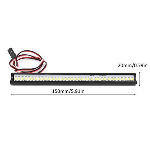 Dilwe Barra de Luz de Techo LED RC, Barra de luz LED de Techo Universal RC Duradera, Fila única 36LED con Interruptor de Control de Canal, Accesorios de Coche RC