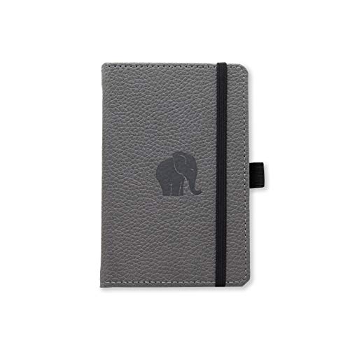 Dingbats A6 Pocket Wildlife Grey Elephant Notebook - Graphed