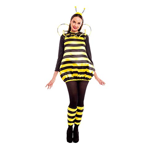 Disfraz Abeja de Mujer con Alas Antenas Calentadores【Tallas Adultos de S a L】[Talla L] Disfraz Mujer Carnaval Animales Insectos Despedidas Soltera Actuaciones Desfiles Obras Teatro