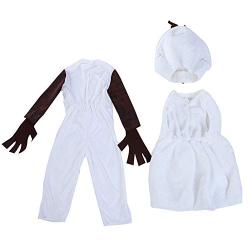 Disfraz de Cosplay de Halloween de Olaf adorable de felpa de lujo para niños pequeños, película de dibujos animados favorita, muñeco de nieve, vestido de fiesta