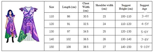 Disfraz de dragón para niñas descendientes 3 Audrey Mal, Mal, 120 cm