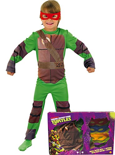 Disfraz de Tortuga Ninja en caja para niño, infantil 8-10 años (Rubie's 888261-L)