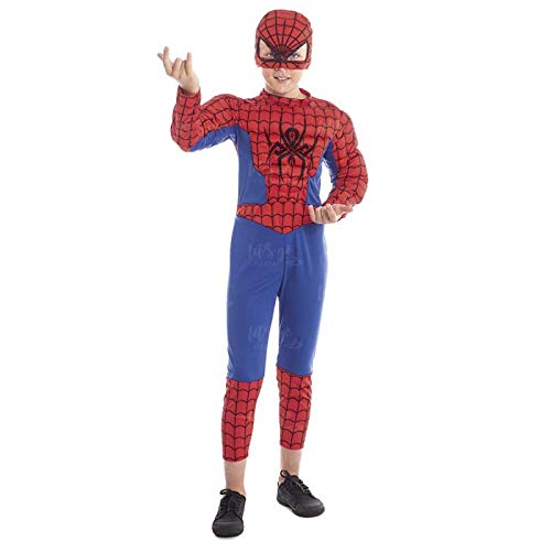 Disfraz Superhéroe Spider Niño Araña【Tallas Infantiles】[Talla 3-4 años] | Disfraces Niños Superhéroes con Capa Antifaz Cosplay Héroes para Carnaval Halloween Cumpleaños Fiesta Disfraces