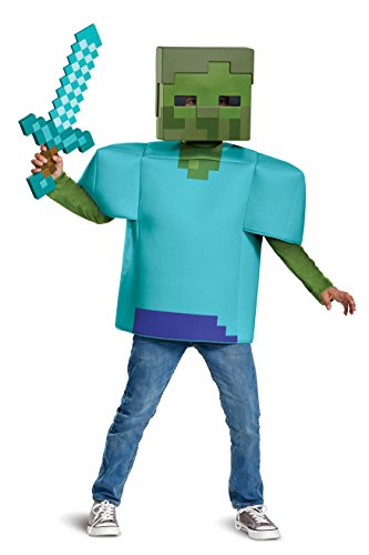 Disguise 67678K Minecraft Zombie Disfraz clásico, verde, 7-8 años de edad