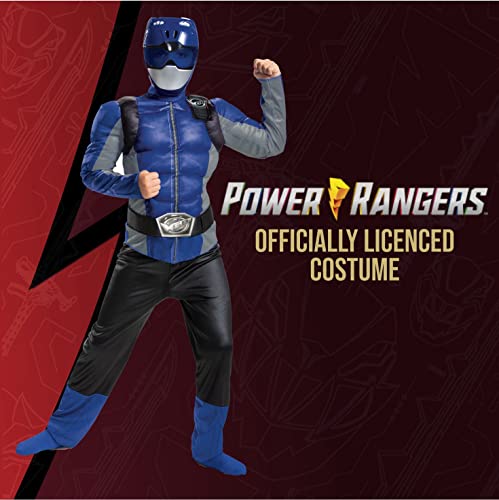 Disguise Disfraz Power Ranger Niño Azul Beast Morphers, Disfraz Superhéroe Niño Disponible en Talla M