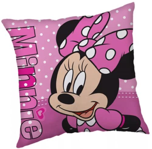 Disney - Cojín de peluche (40 x 40 cm), diseño de Minnie Mouse, color rosa